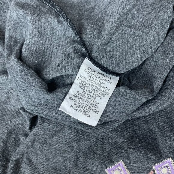 Johnny Was Gray NALA Deep Vee Cap Sleeve Embroidered Top • XL - Picture 4 of 4